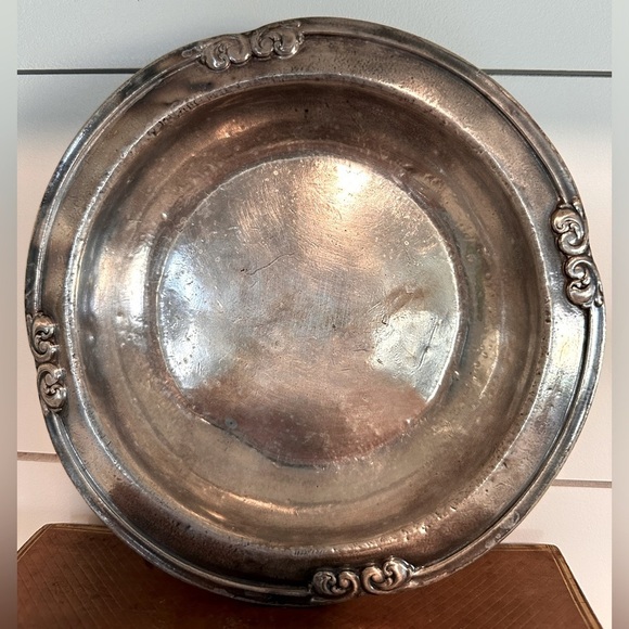Reed & Barton Vintage Heavy Duty 7” Tray Silver Soldered 072-H Brown Palace - Picture 1 of 6